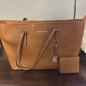 Michael kors tote and wallet